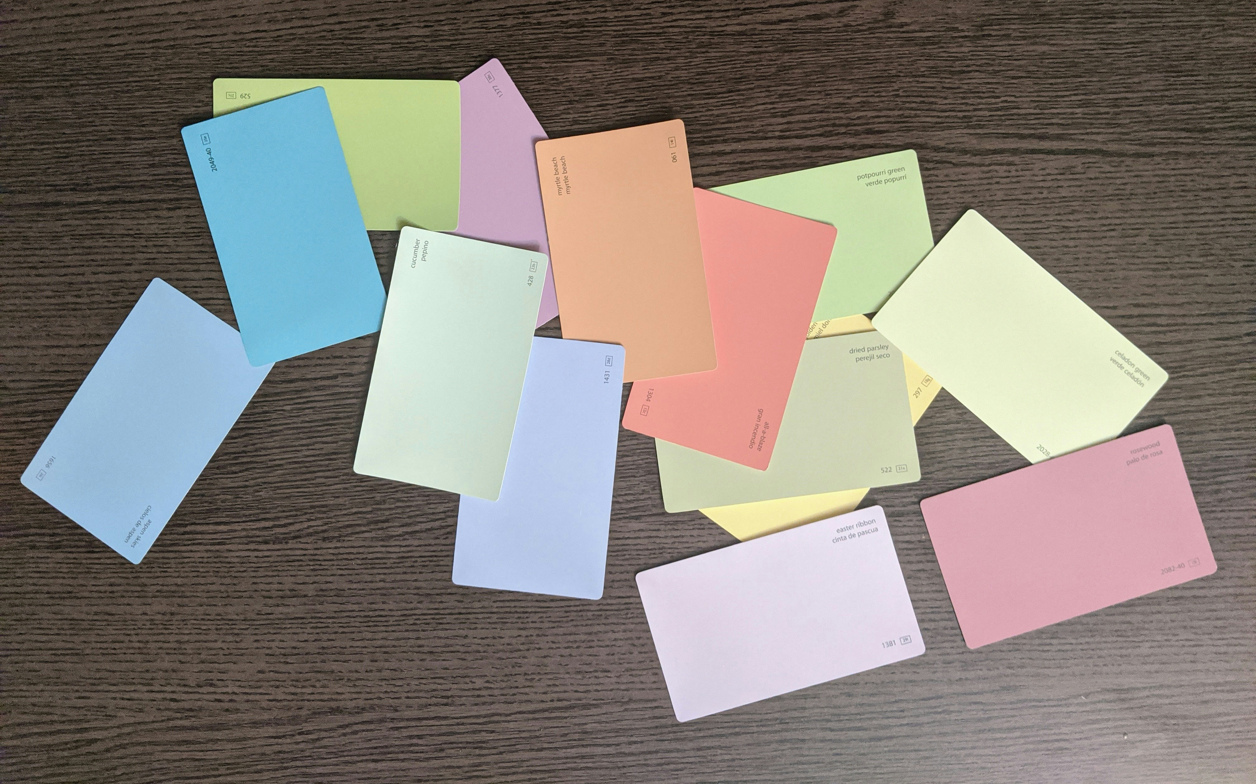 Cartas de colores para la industria de pinturas
